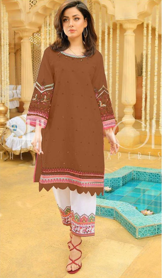 Limelight| Lilen 3 piece Embroidered suit  Winter collection 2024-25