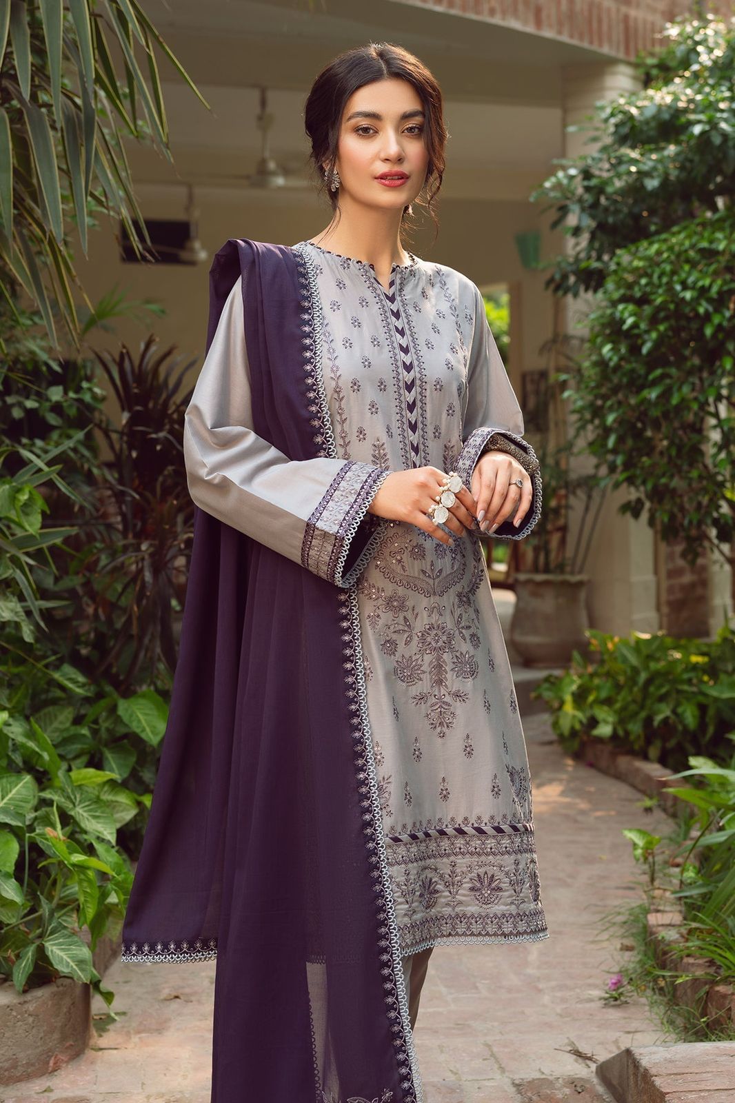 Dhanak |3piece Full Embroidered Suit Winter Collection 2024-25