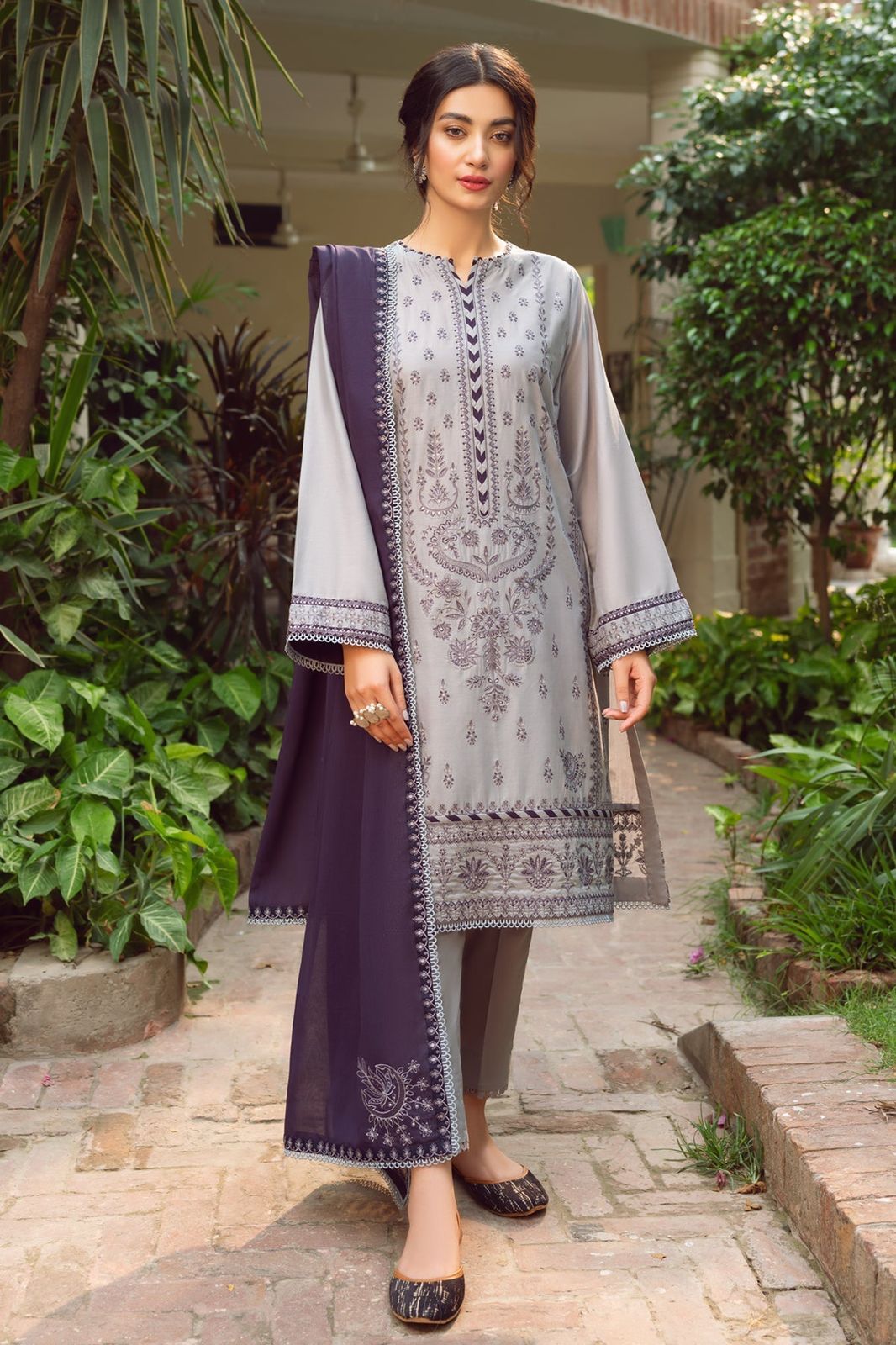 Dhanak |3piece Full Embroidered Suit Winter Collection 2024-25