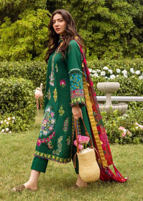 SADAF FAWAD| Dhanak 3 piece Full Heavy Embroidered Winter Collection 2024-25