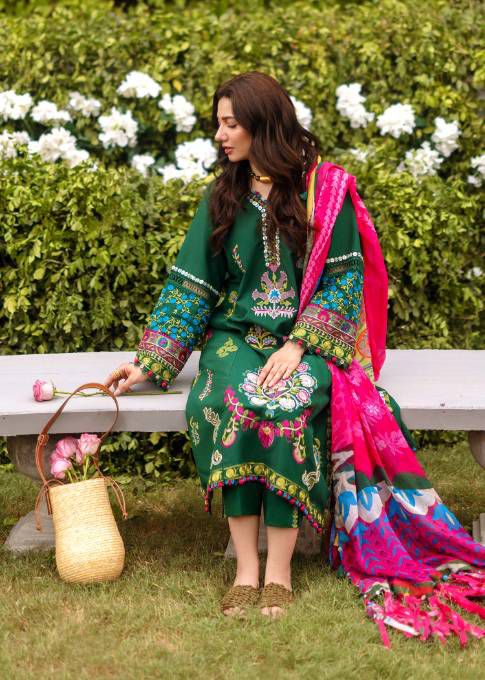 SADAF FAWAD| Dhanak 3 piece Full Heavy Embroidered Winter Collection 2024-25