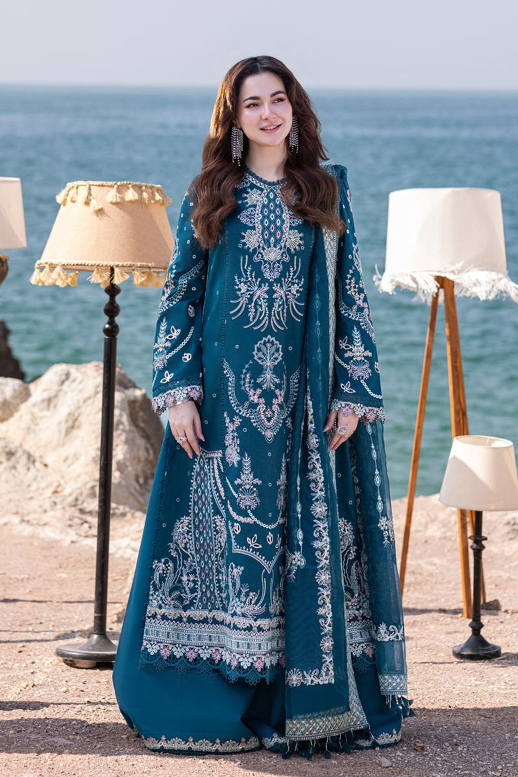 Dhanak|3 piece Full Heavy Embroidered Suit Winter Collection 2024-25