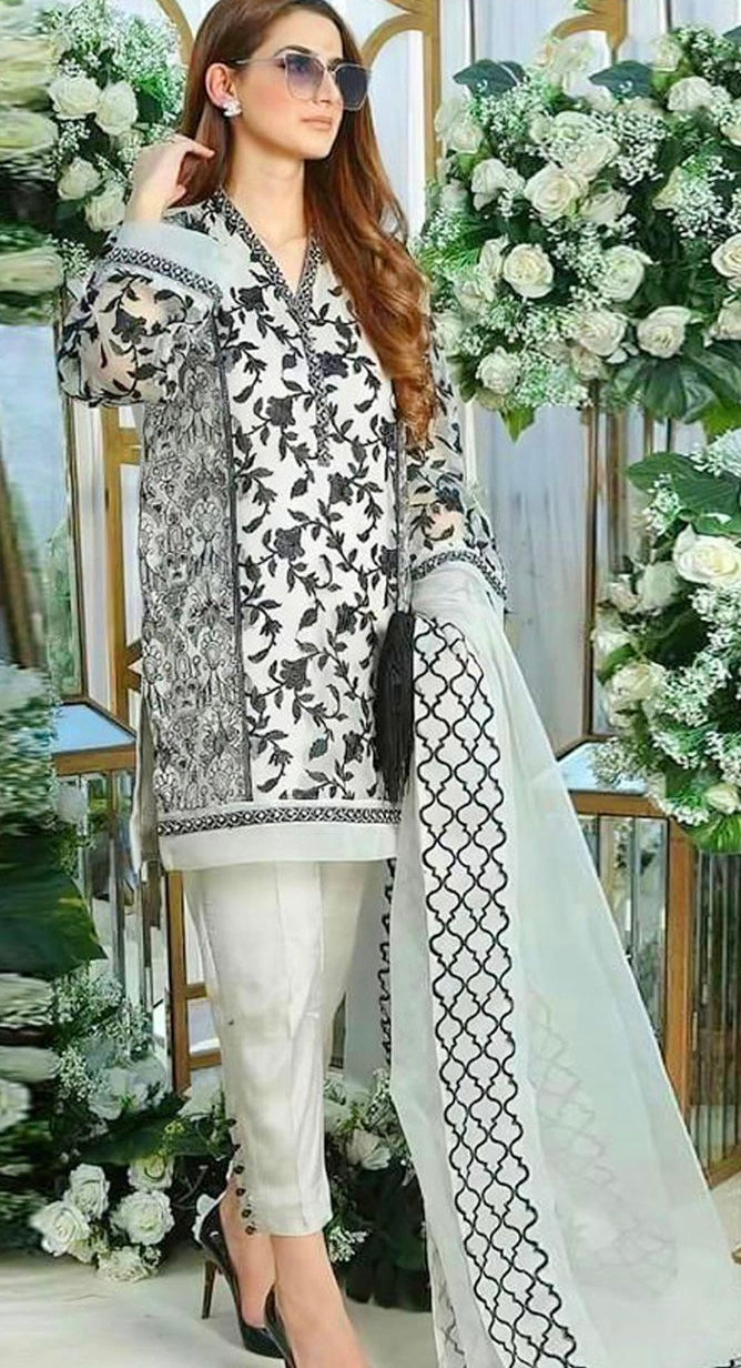 Dhanak 3 Piece Full Heavy Embroidered Suit Winter Collection 2024-25