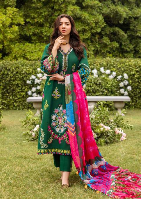 SADAF FAWAD| Dhanak 3 piece Full Heavy Embroidered Winter Collection 2024-25