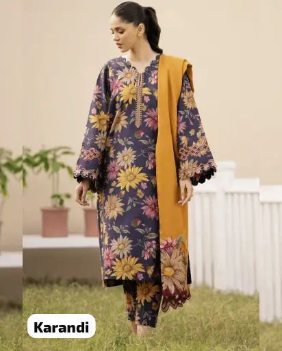 BROQUE| Printed 3pc Winter Collection 2024-25