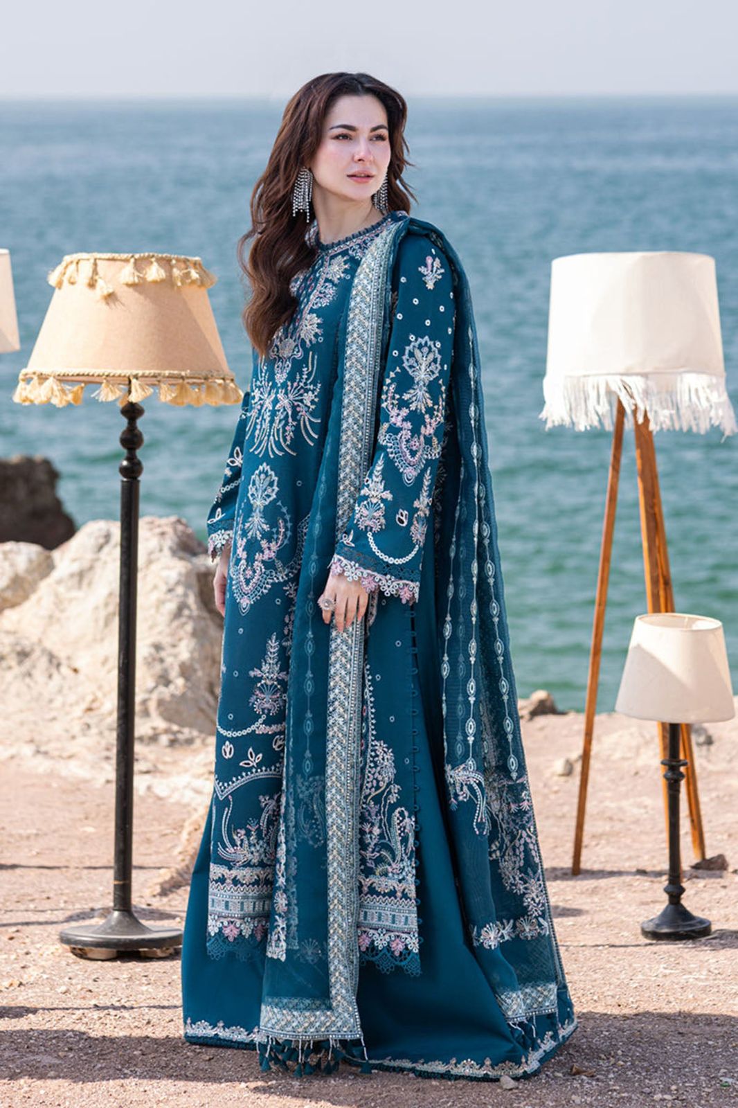 Dhanak|3 piece Full Heavy Embroidered Suit Winter Collection 2024-25