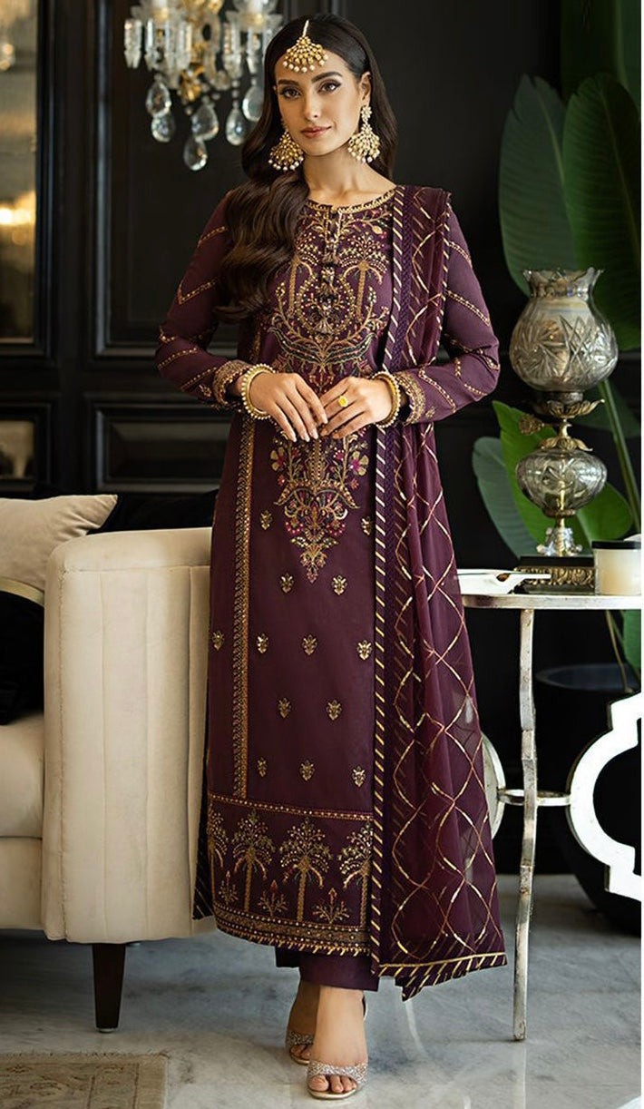 Dhanak 3 Piece Full Heavy Embroidered Suit Winter Collection 2024-25