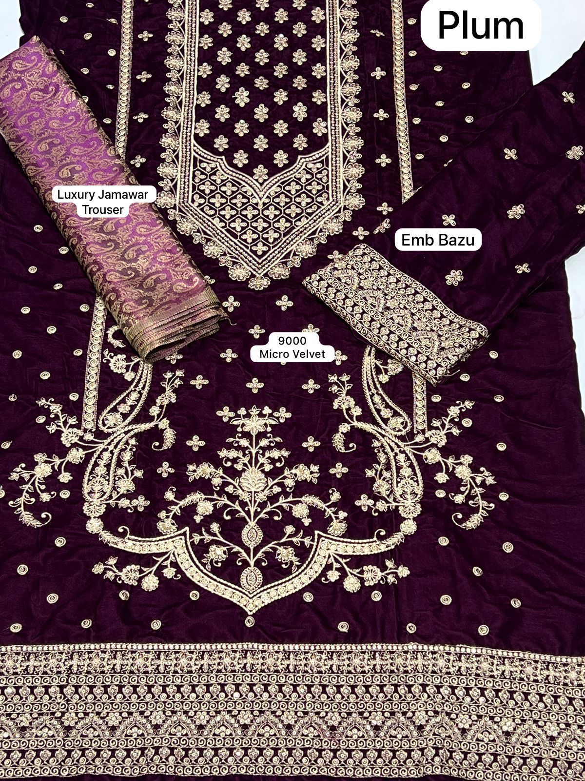 Velvet|2Piece Embroidered Suit Winter Collection 2024-25