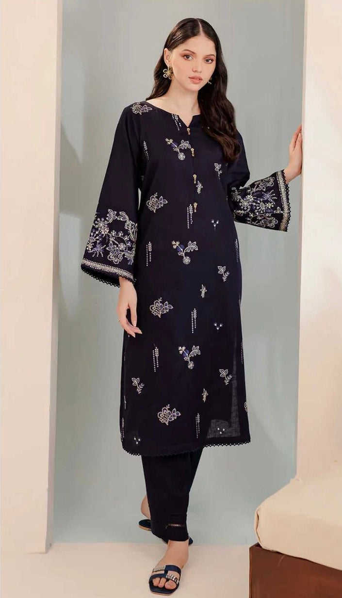 DHANAK|3Piece EMB Suit WITH WOOL SHAWL Winter Collection 2024-25